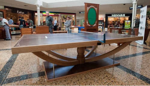 A beautiful table-tennis table by a local student on show at Park Beach Plaza. A beautiful table-tennis table by a local student on show at Park Beach Plaza.